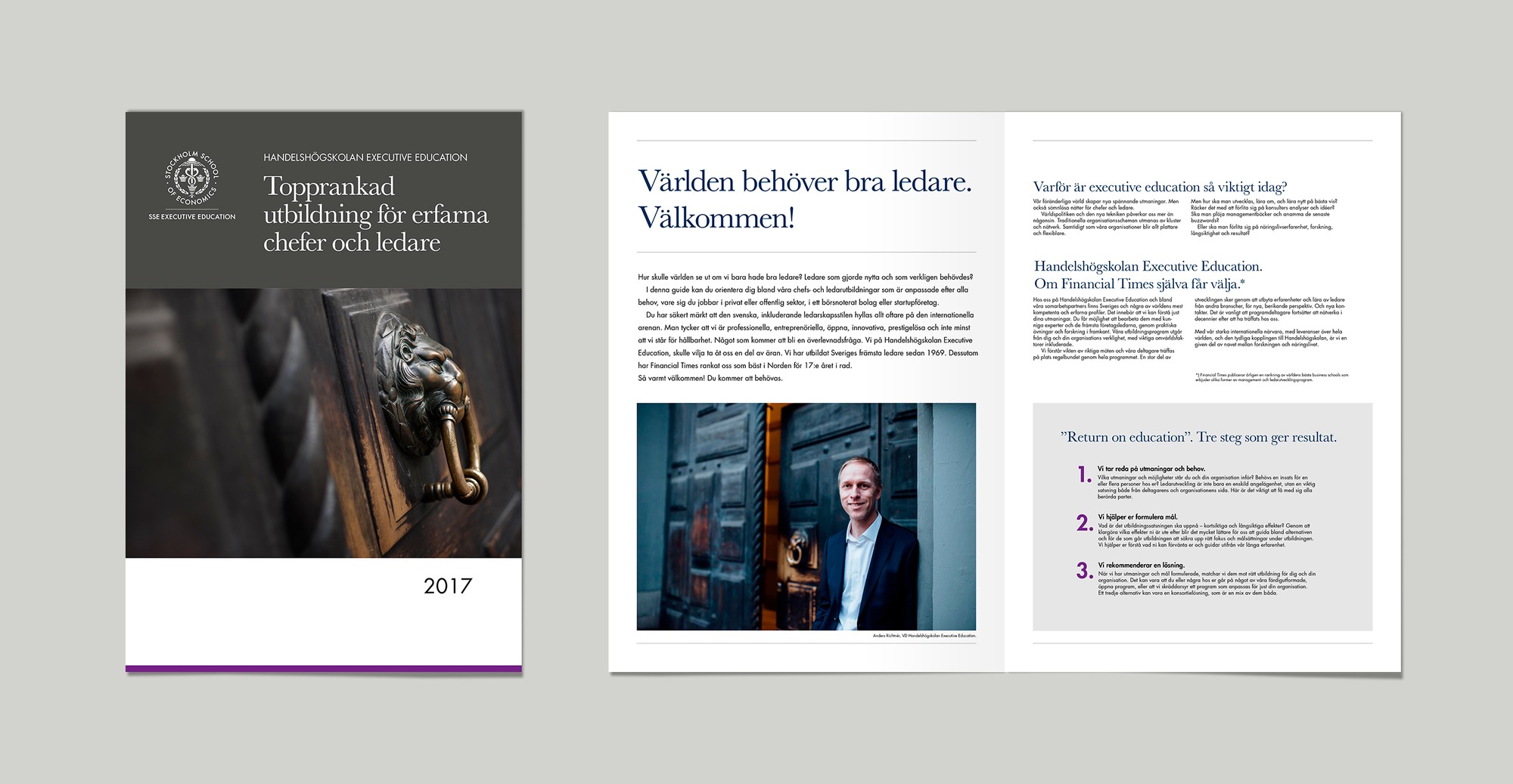 Mockup av broschyr för SSE